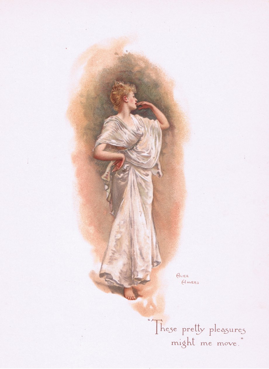 Nämä kauniit nautinnot voisimme liikkua, Joitakin vanhoja rakkauslauluja Hildesheimer & Faulknerin, 1892, julkaisemana tekijältä Alice Havers