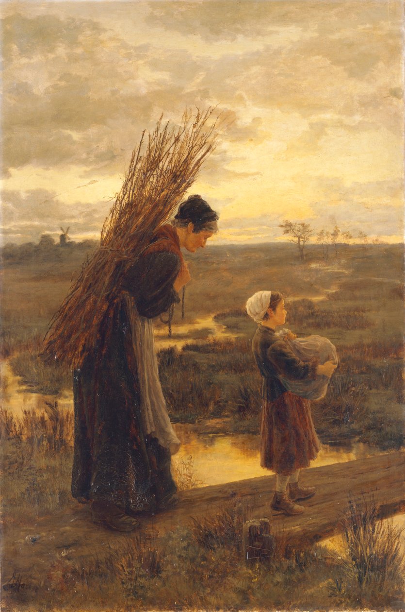 "He kotiinpäin menivät väsyneeseen suuntaan", 1870-1890 tekijältä Alice Mary Morgan