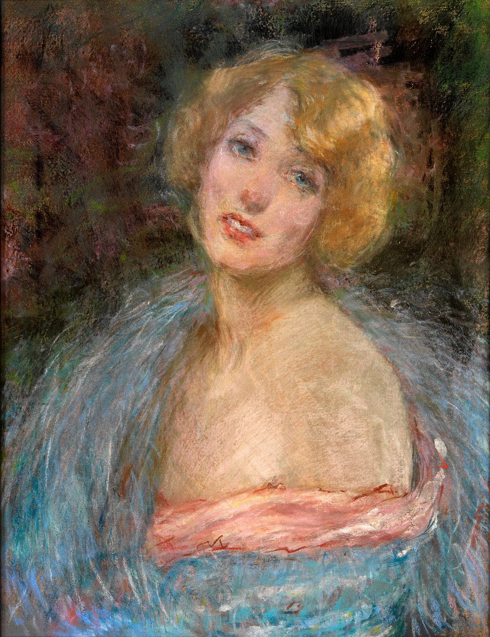 Blondi tyttö Boa kanssa tekijältä Alice Pike Barney