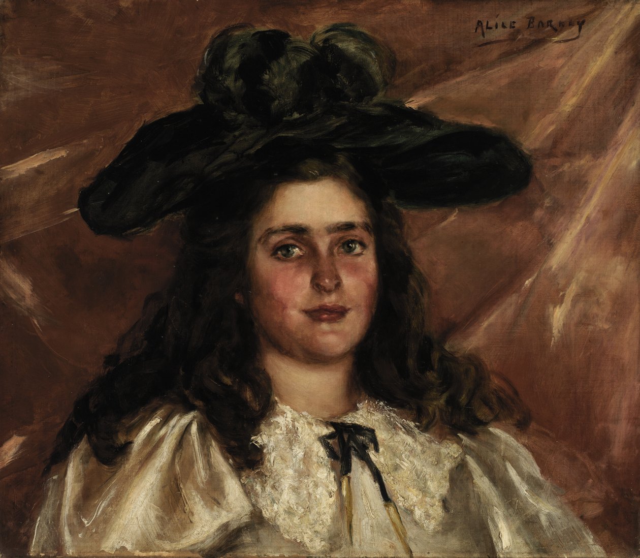 Laura Alice Big Hatissa, n. 1892-1895. tekijältä Alice Pike Barney