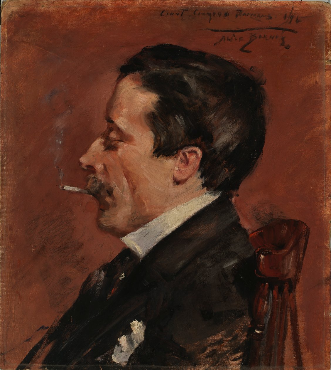 Mies savukkeen kanssa, 1896. tekijältä Alice Pike Barney