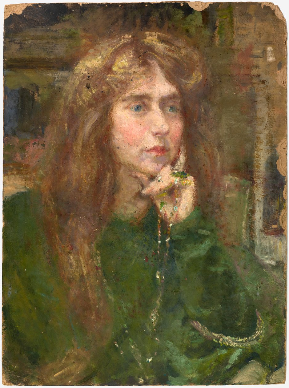 Natalie kaulakorulla, n. 1900. tekijältä Alice Pike Barney