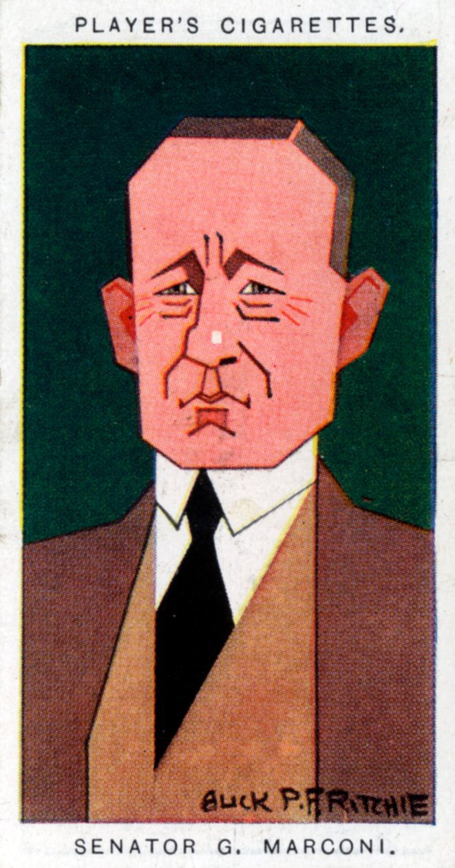 Guglielmo Marconi, italialainen keksijä, 1926. tekijältä Alick P. F. Ritchie