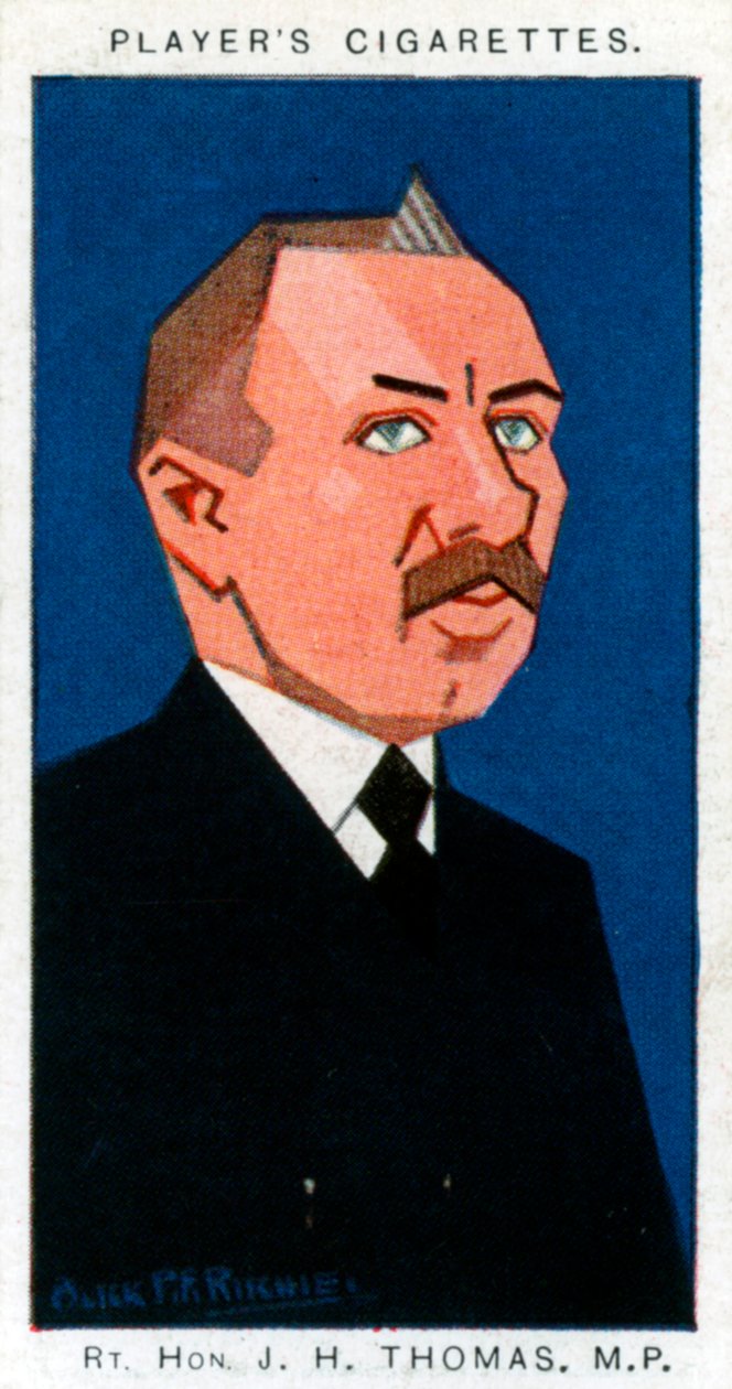 James Henry Thomas, brittiläinen ammattiyhdistysaktivisti ja poliitikko, 1926. tekijältä Alick P. F. Ritchie