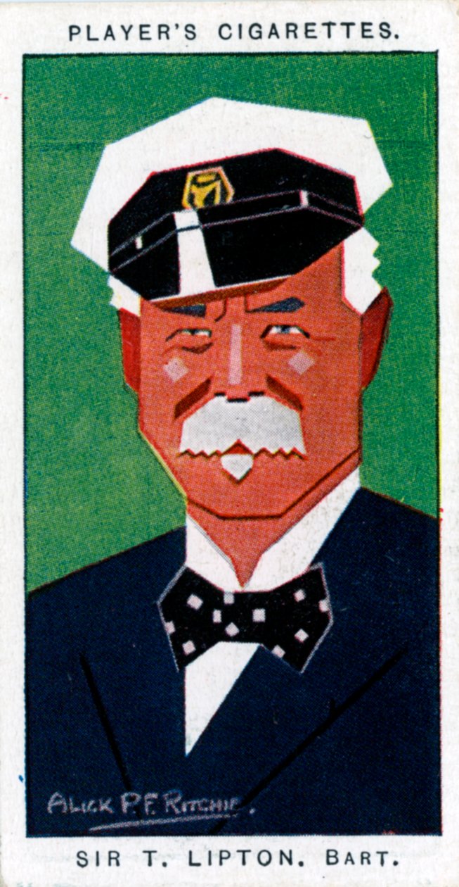 Sir Thomas Johnstone Lipton, 1. Baronet, brittiläinen elintarvikekauppias ja purjehtija, 1926 tekijältä Alick P. F. Ritchie