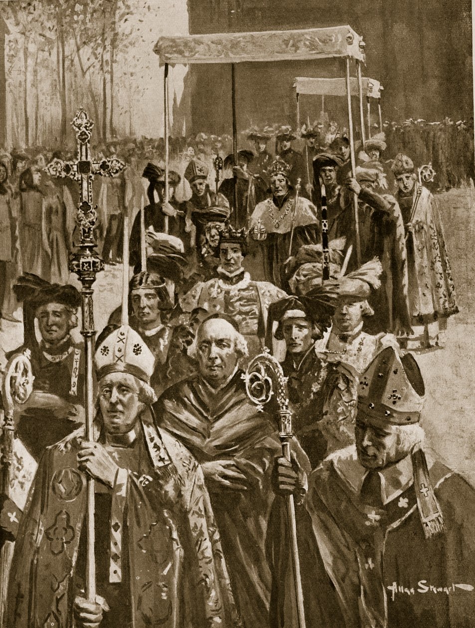 Richard III:n kruunauskulkue tekijältä Allan (after) Stewart