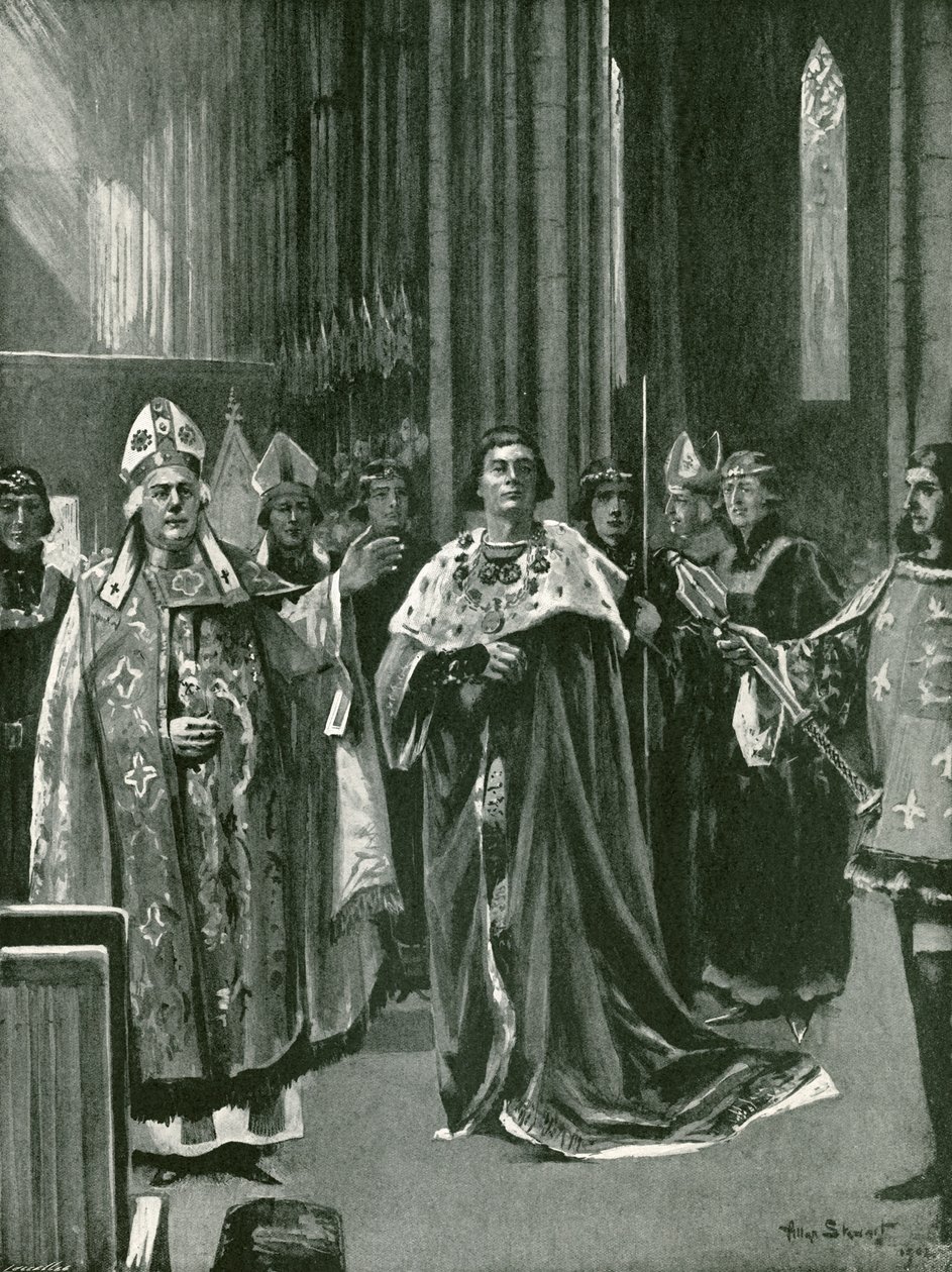 Tunnustus Henrik VII:n kruunajaisissa sunnuntaina 30. lokakuuta. tekijältä Allan (after) Stewart