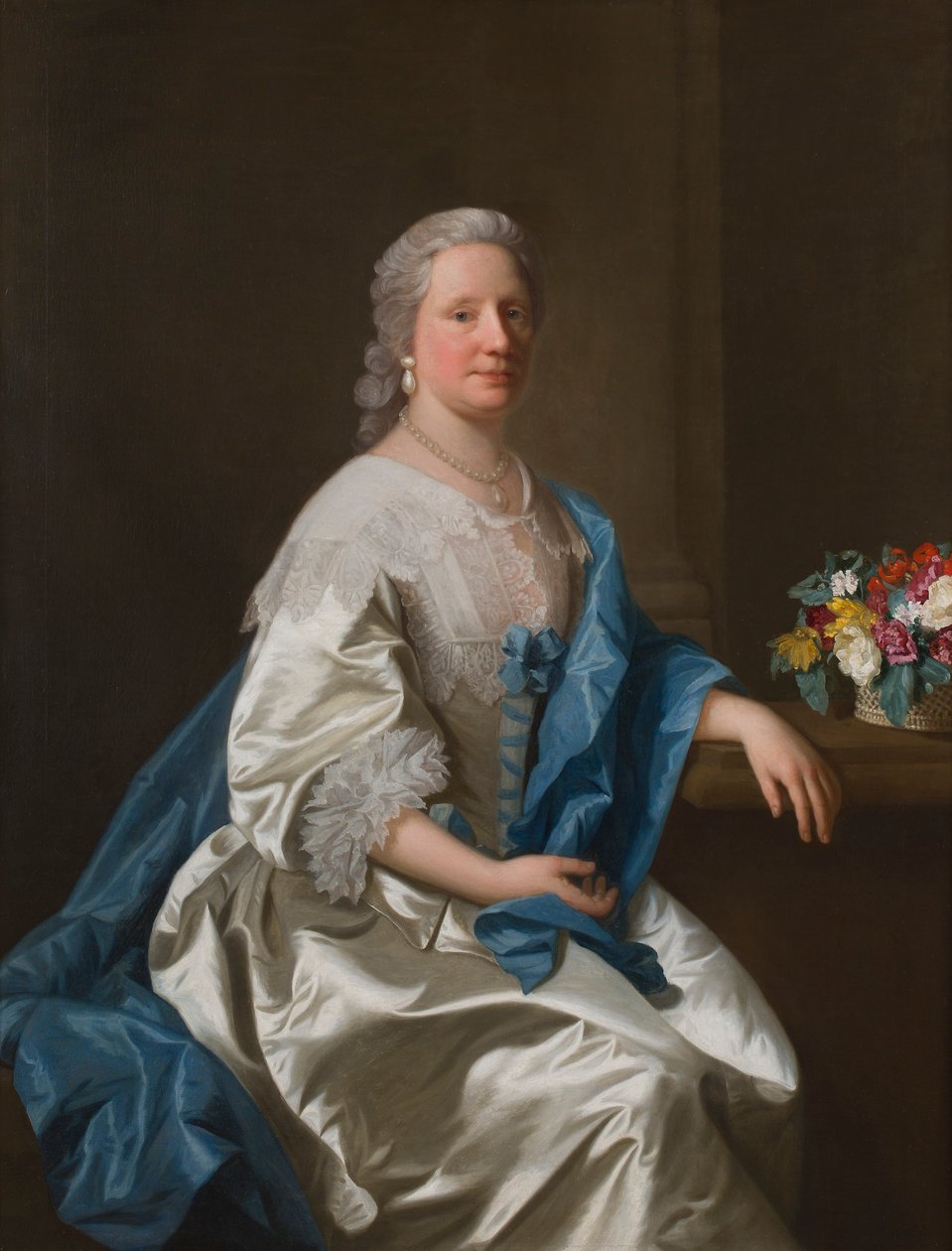 Anne Leightonin muotokuva (öljy kankaalle) tekijältä Allan Ramsay