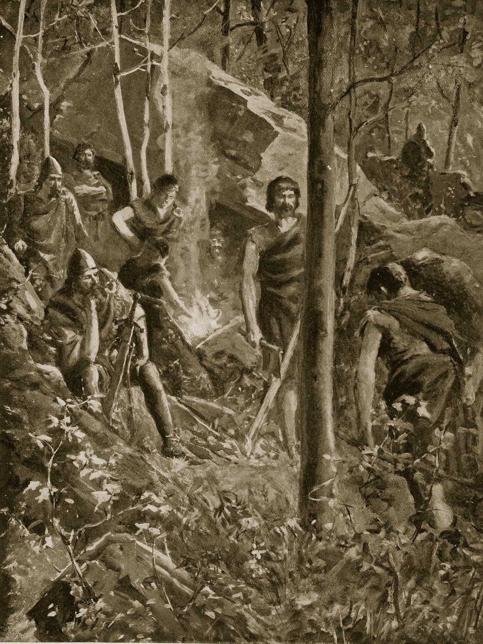Brian Boru lainsuojattomana, kuvitus teoksesta "Hutchinson