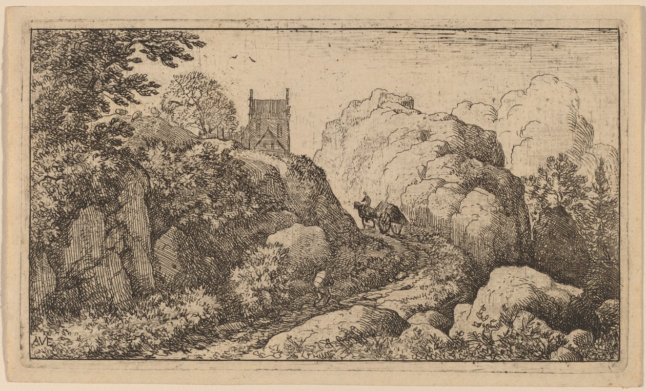 Kärry kapeassa solassa, luultavasti n. 16451656. tekijältä Allart van Everdingen