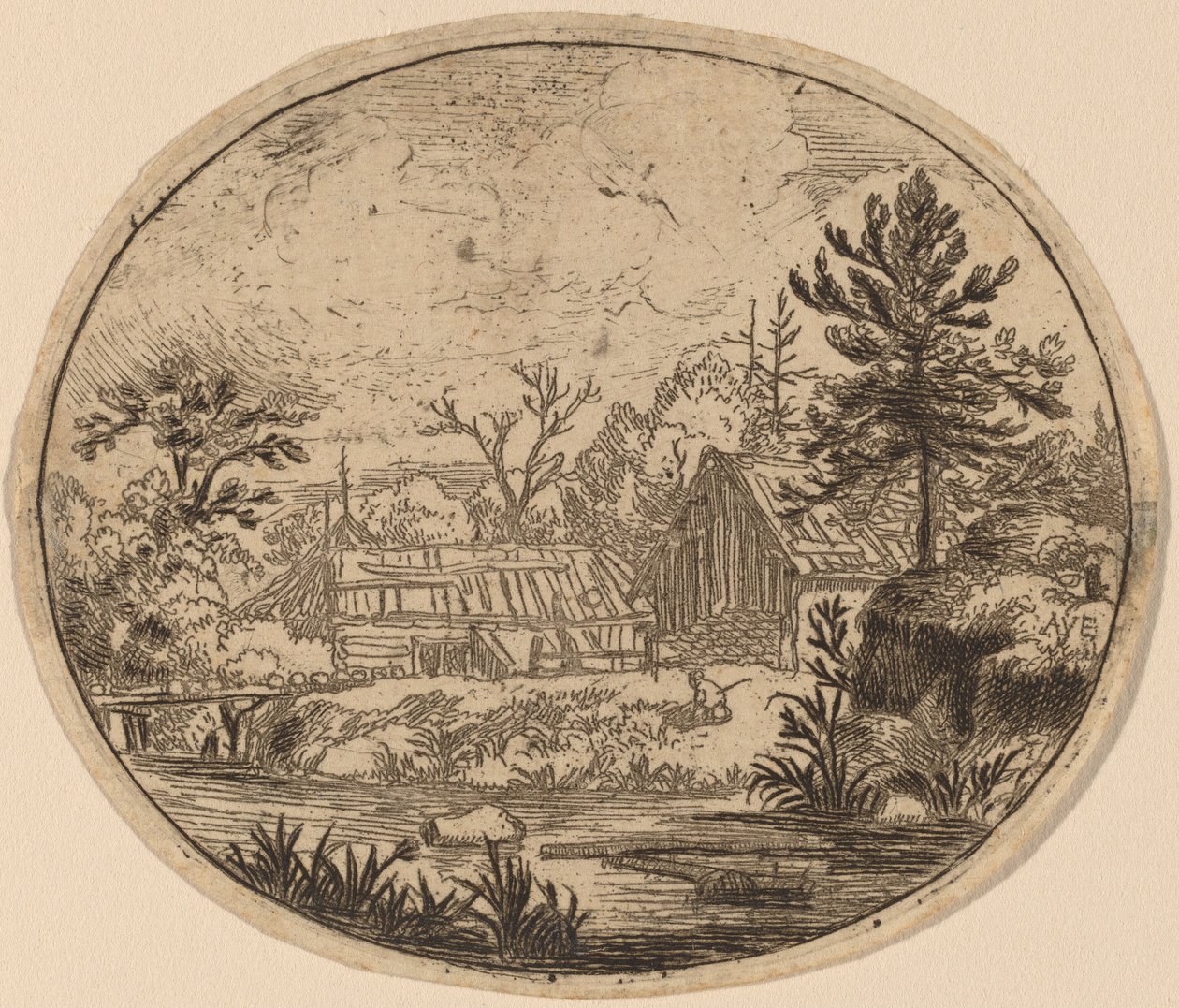 Hamlet joen rannalla, luultavasti n. 16451656. tekijältä Allart van Everdingen