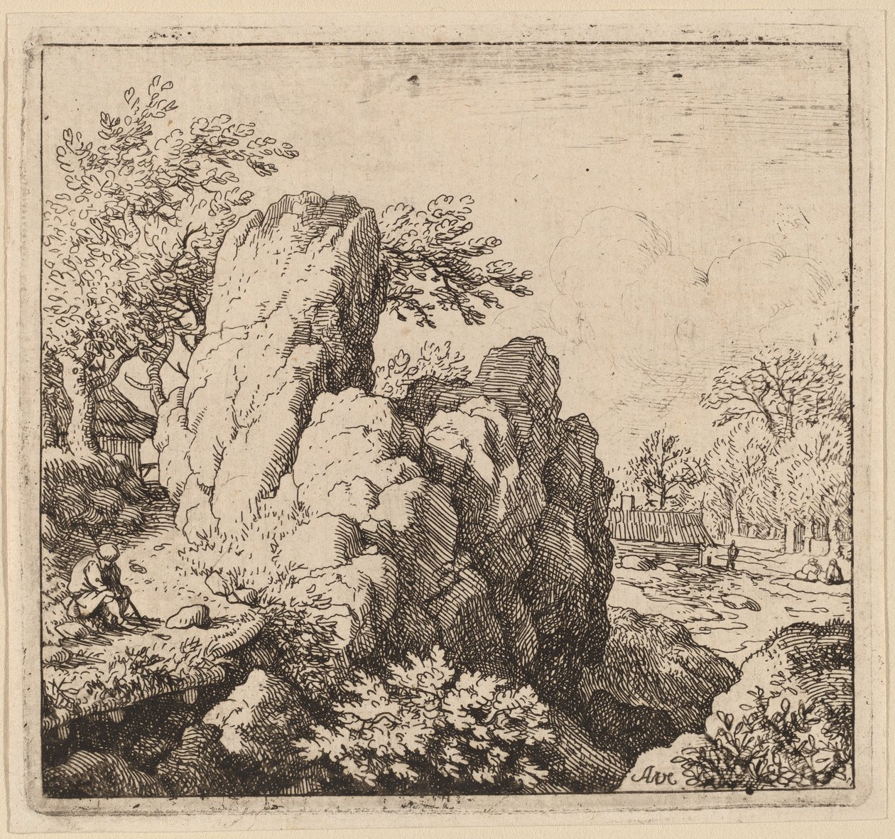 Roca Gran, probablement c. 16451656. finlandès tekijältä Allart van Everdingen