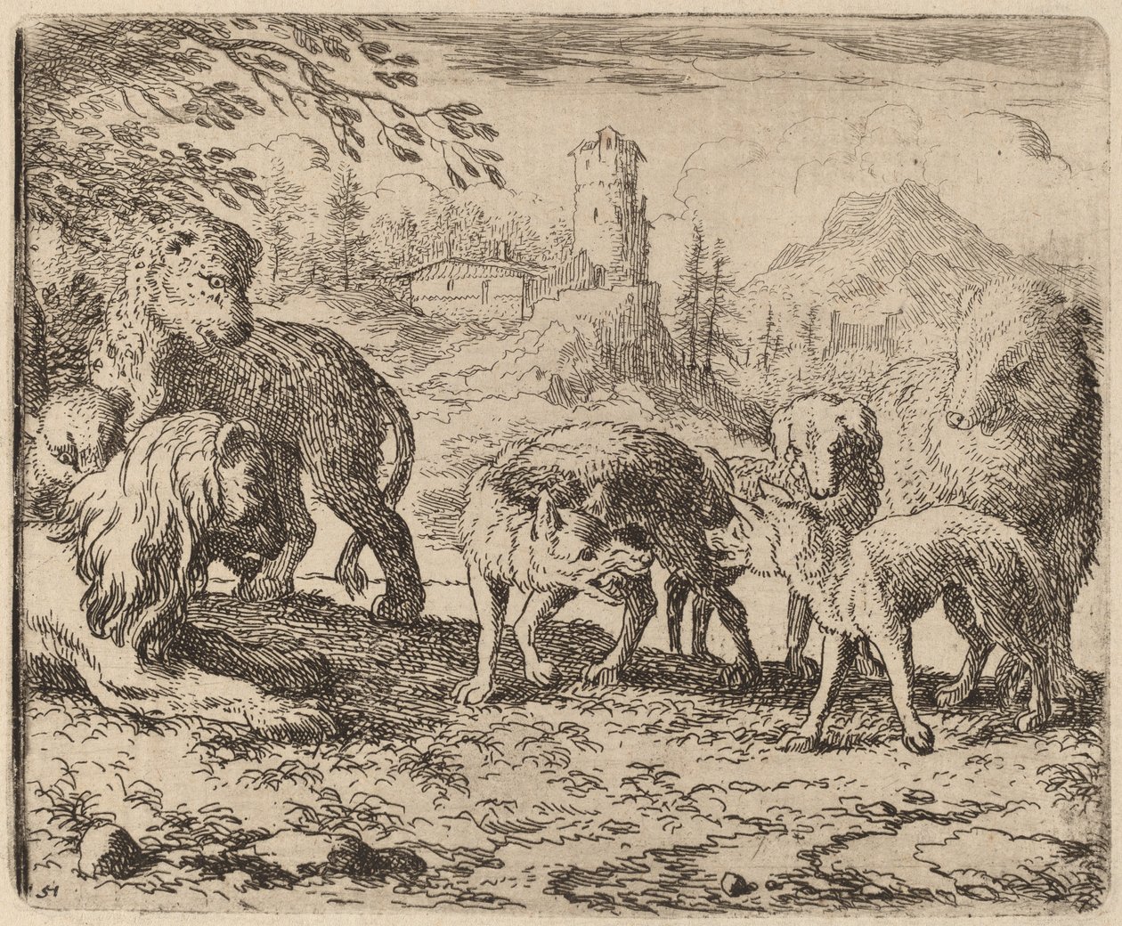 Reynard Condemned, luultavasti c. 16451656. tekijältä Allart van Everdingen