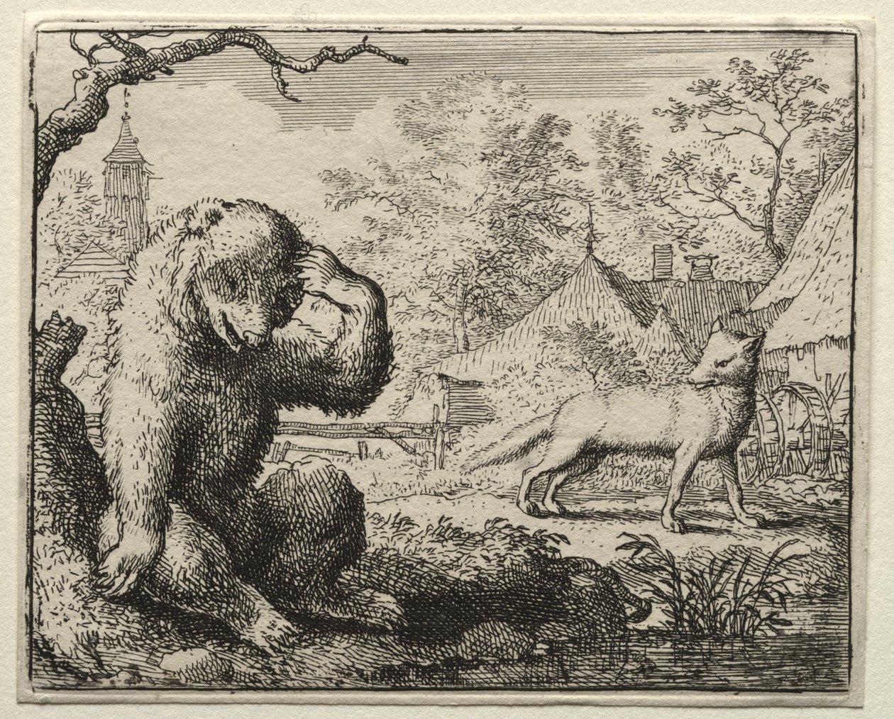 Reynard the Fox: Reynard Chides the Injured Bear tekijältä Allart van Everdingen