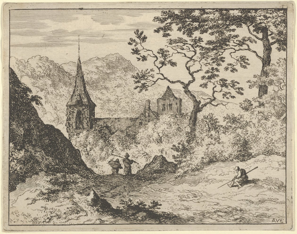 The Church in the Valley, 1600-luku. tekijältä Allart van Everdingen