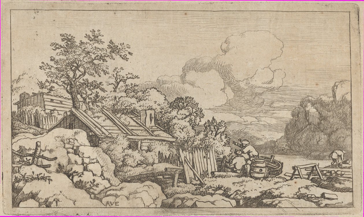 Puusepän kota, 1600-luku. tekijältä Allart van Everdingen