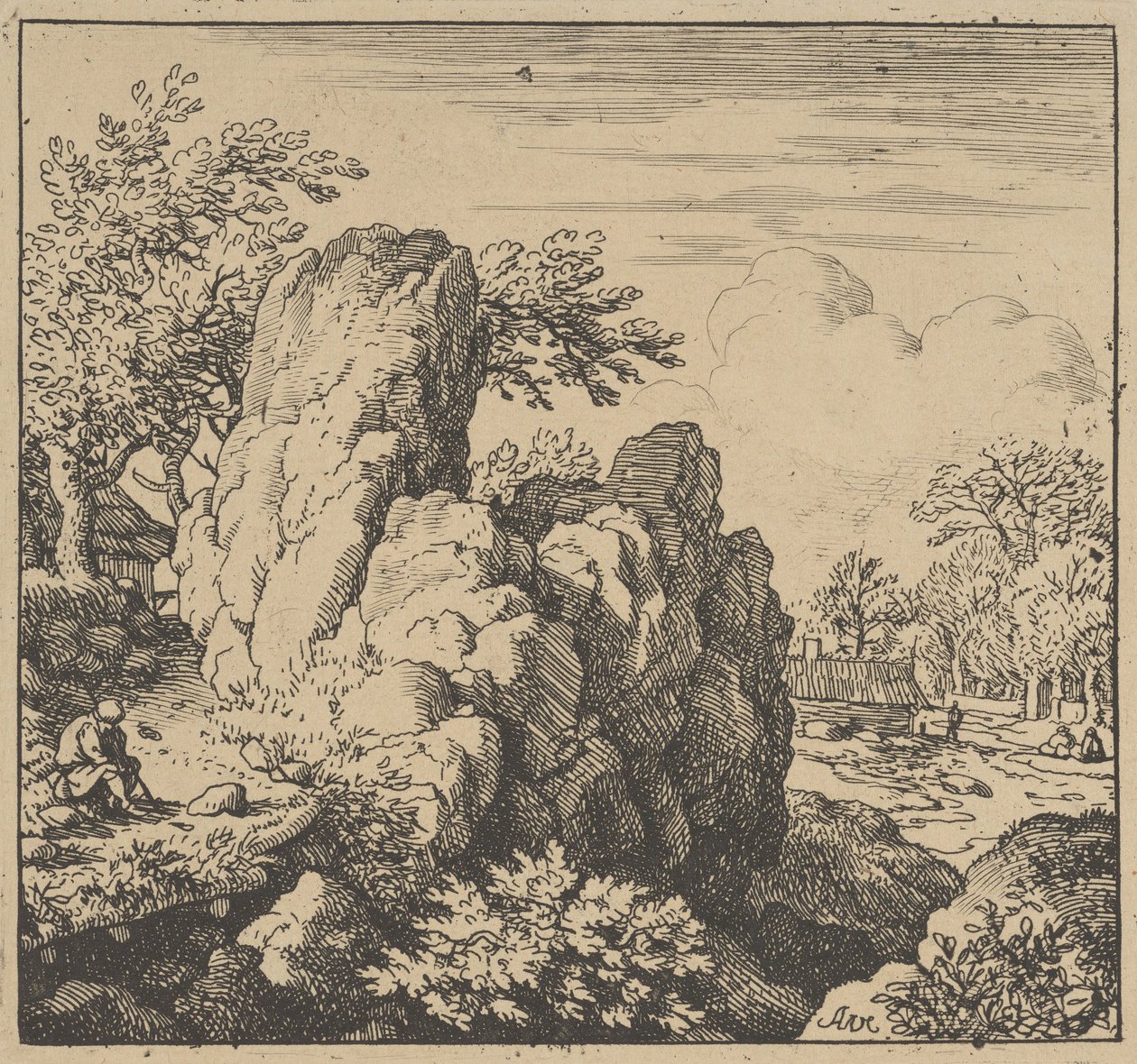 Suuri kallio, 1600-luvun puoliväli, 1600-luvun puoliväli. tekijältä Allart van Everdingen