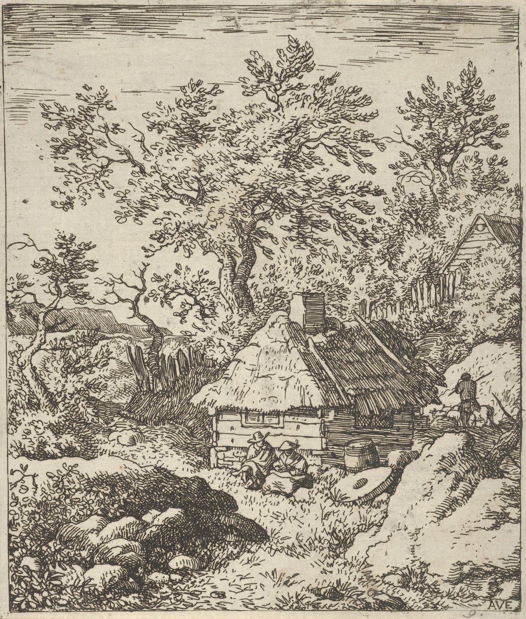 Myllynkivi lähellä tynnyriä, 1600-luku. tekijältä Allart van Everdingen