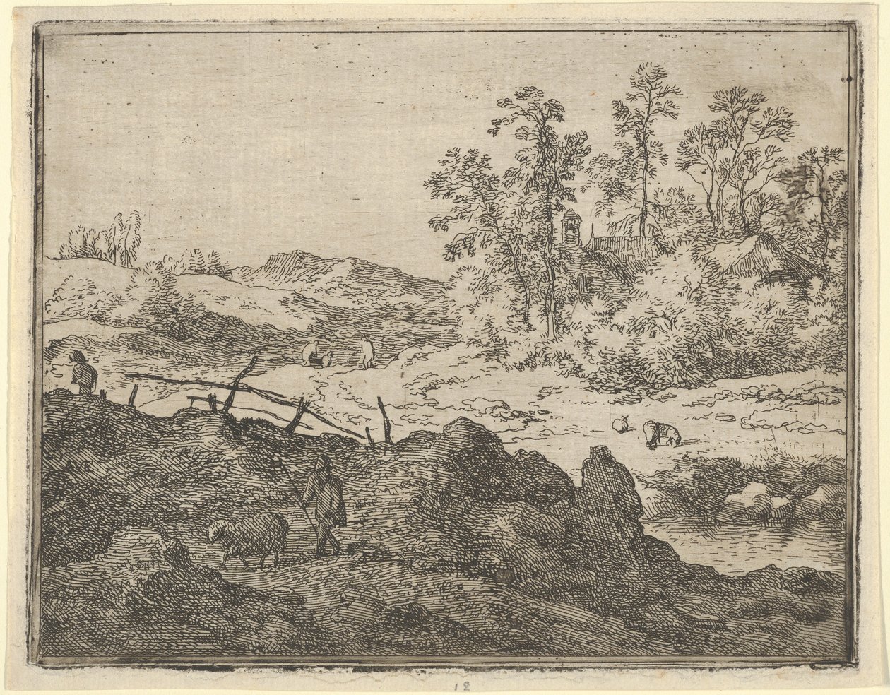 Paimen ja lammas, 1600-luku. tekijältä Allart van Everdingen