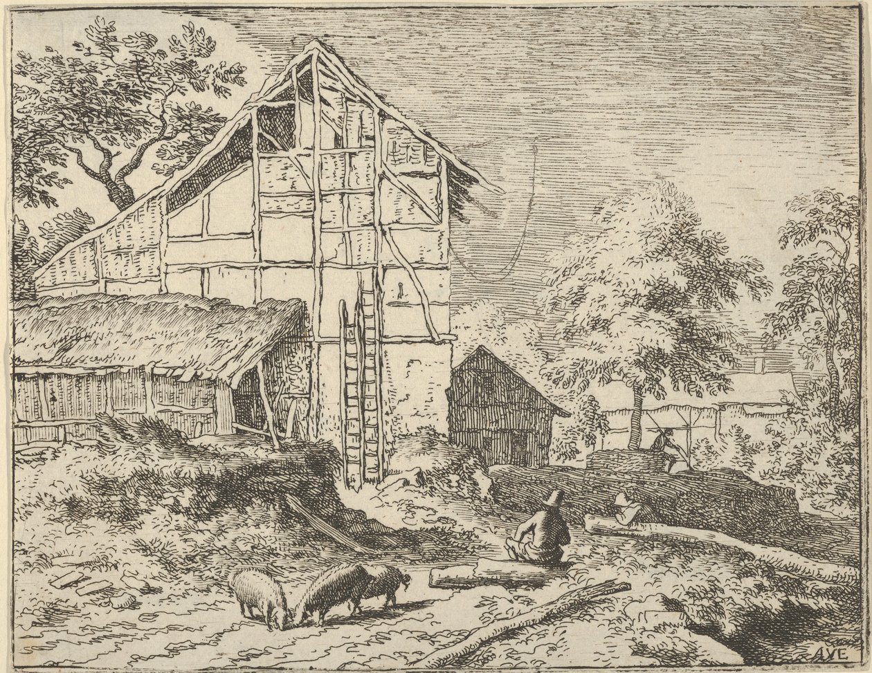 Kaksi tikkaat, 1600-luku. tekijältä Allart van Everdingen