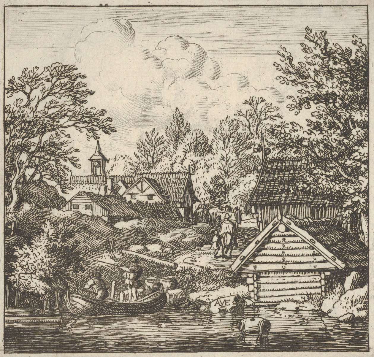 Proomun purku, 1600-luku. tekijältä Allart van Everdingen