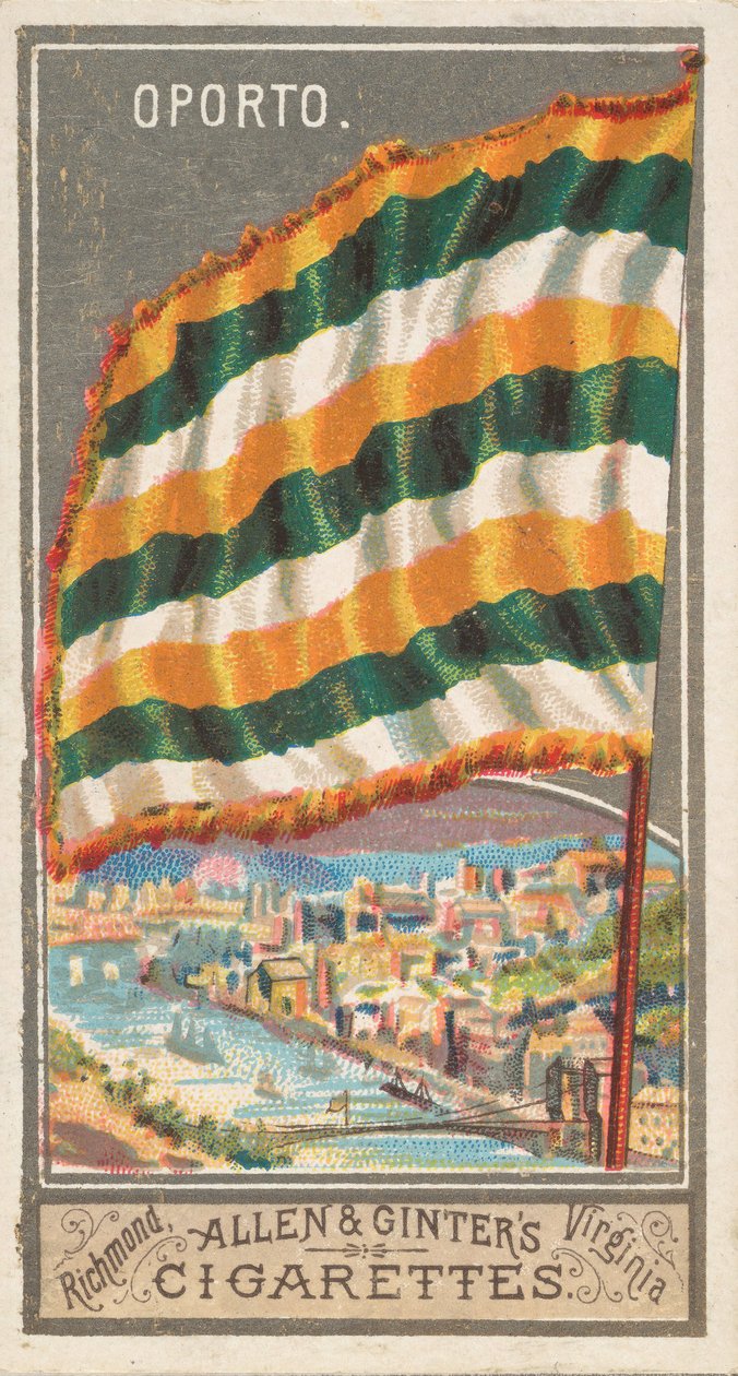Porto, City Flags -sarjan N6 Allen & Ginter Cigarettes Brandsista, 1887. tekijältä Allen and Ginter