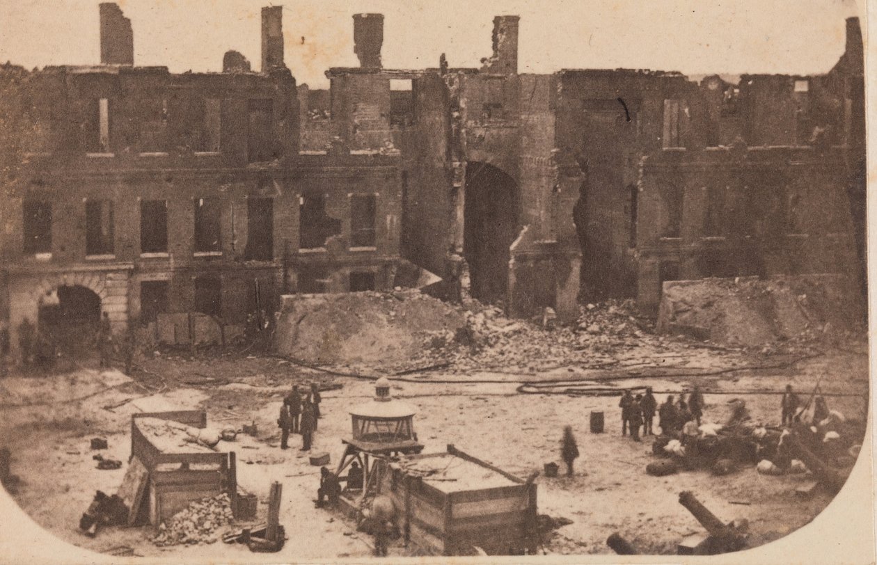 Fort Sumterin evakuointi, huhtikuu 1861, huhtikuu 1861. tekijältä Alma A. Pelot.