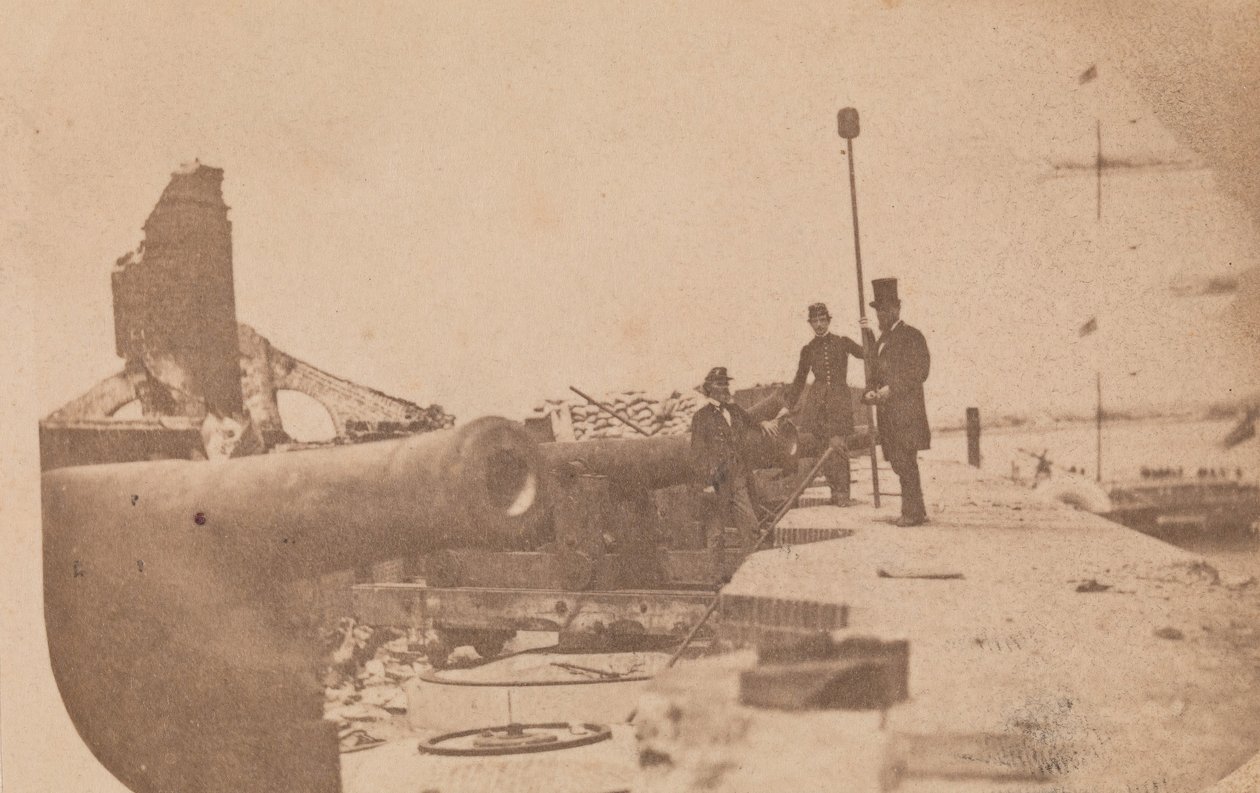 Fort Sumterin evakuointi, huhtikuu 1861, huhtikuu 1861. tekijältä Alma A. Pelot.