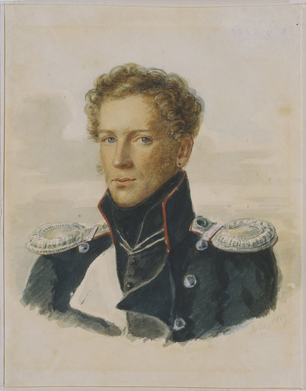 Sergei Lanskoy 1789-1832, ritarikaartin upseeri, 1829 tekijältä Alois Gustav Rockstuhl