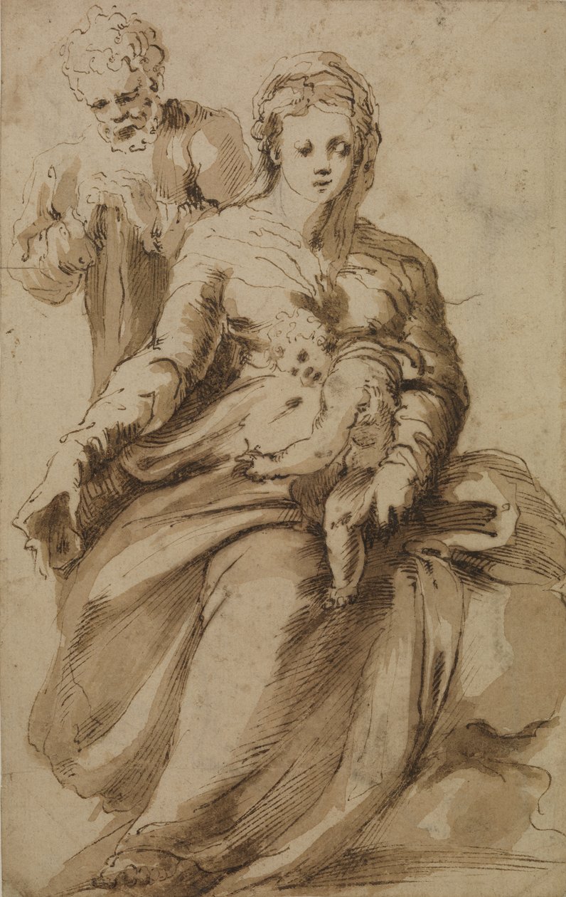 Pyhä perhe, n. 1637 tekijältä Alonso Berruguete