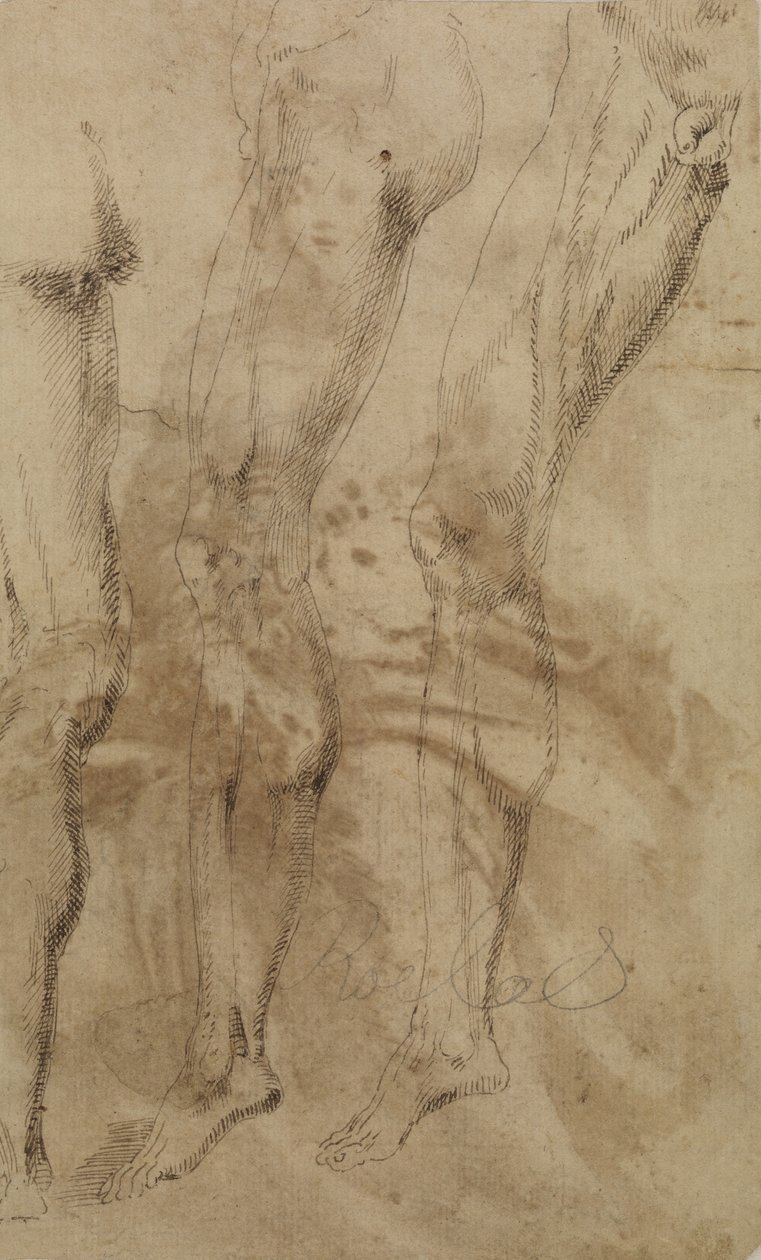 Kolme tutkimusta miehen jalasta, n. 1637 tekijältä Alonso Berruguete