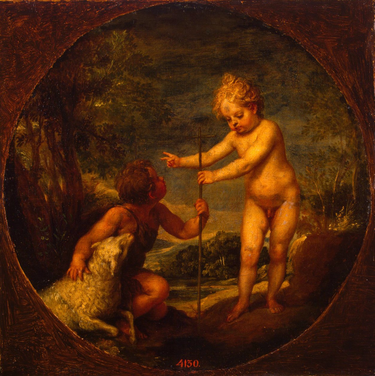 Kristus ja Johannes Kastaja lapsina, noin 1665 tekijältä Alonso Cano