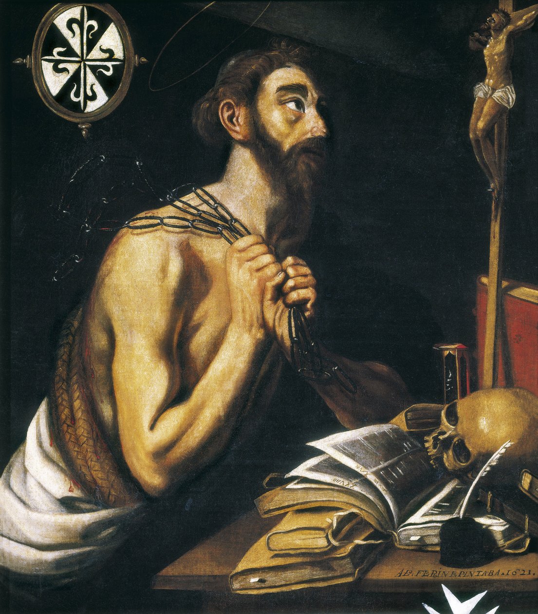 Pyhä Dominic katuva. 1621 (öljy kankaalle) tekijältä Alonso Florin