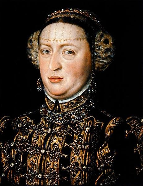 Katariina Itävalta, Portugalin kuningatar (1507-78) (öljy tammilevylle) tekijältä Alonso Sánchez Coello