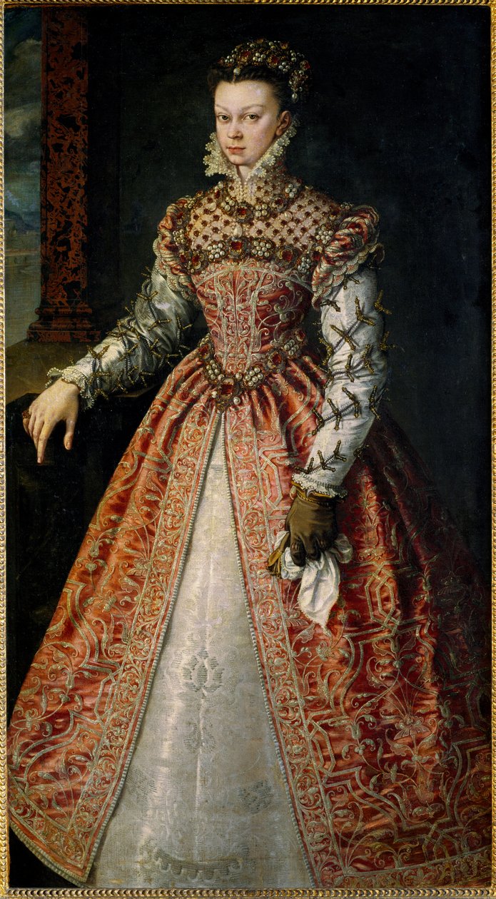Muotokuva Elisabeth Ranskasta (tai Isabelle of Valois) tekijältä Alonso Sánchez Coello