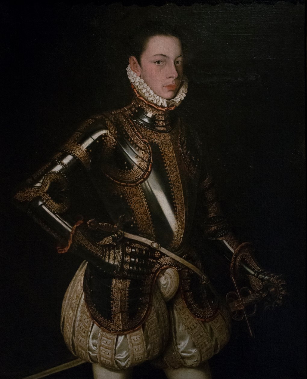 Alessandro Farnese, noin 1559 (öljy kankaalle). tekijältä Alonso Sánchez Coello