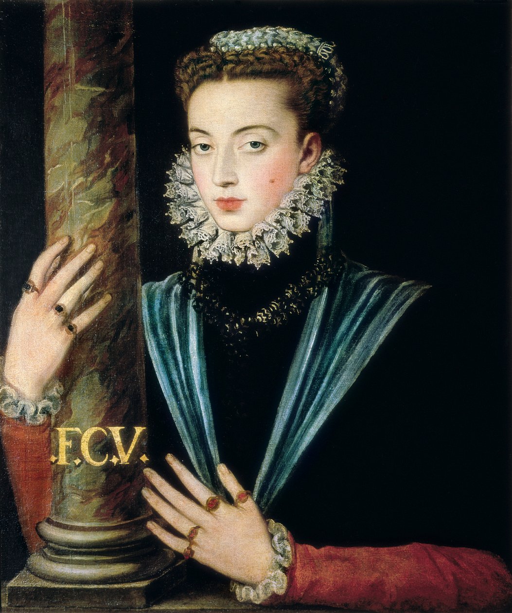 Muotokuva Jeanne of Spainista (Juana de Austria tekijältä Alonso Sánchez Coello