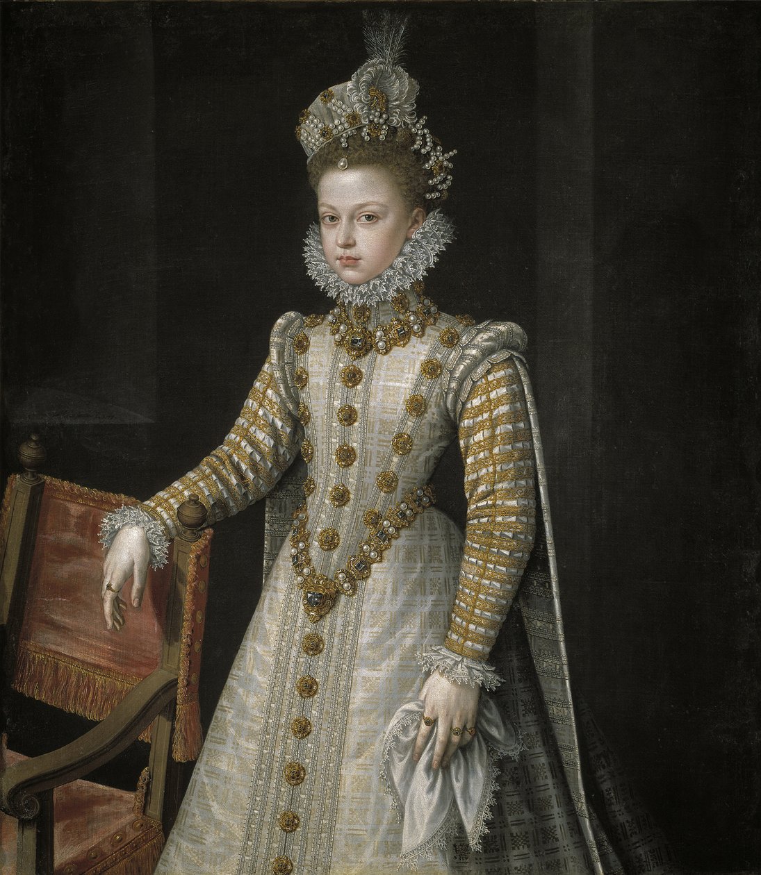 Infanta Isabella Clara Eugenia 1566-1633, 1579 tekijältä Alonso Sánchez Coello