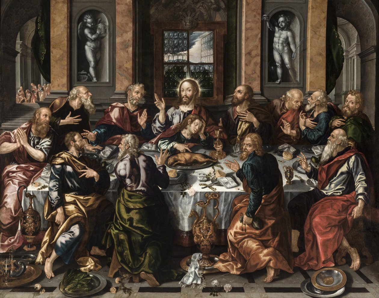 Viimeinen ehtoollinen, noin 1588. tekijältä Alonso Vázquez