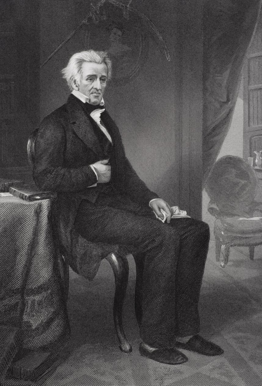 Andrew Jackson (1767-1845) Yhdysvaltain seitsemäs presidentti tekijältä Alonzo Chappel