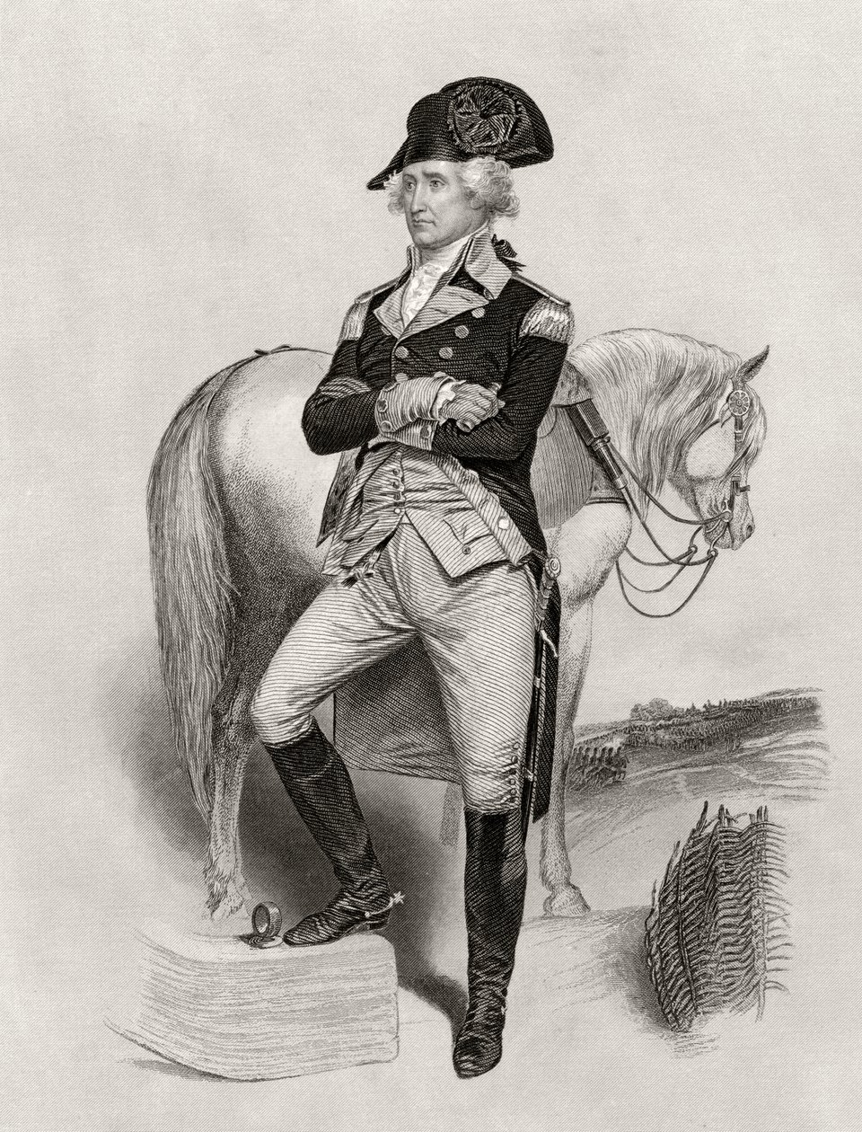 George Washington vuonna 1775, Life and Times of Washingtonin osasta I, julkaistu 1857 tekijältä Alonzo Chappel