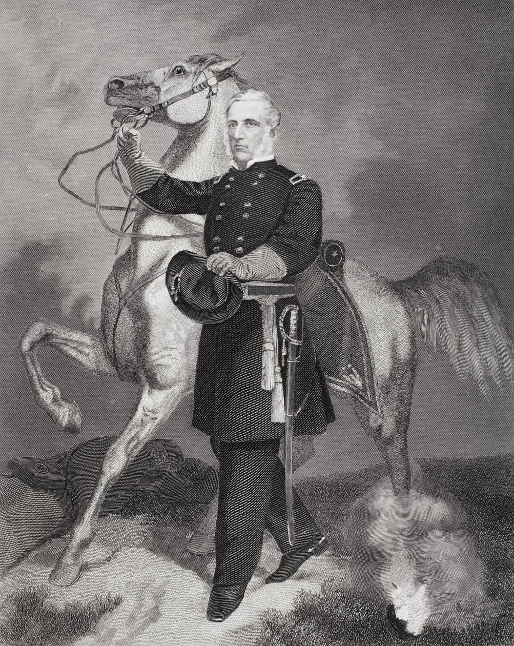 Kenraali James Samuel Wadsworthin (1807-64) muotokuva (litografia) tekijältä Alonzo Chappel