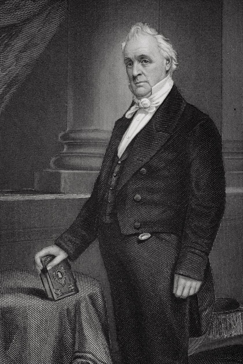 James Buchananin (1791-1868) muotokuva (254652:n yksityiskohta) tekijältä Alonzo Chappel