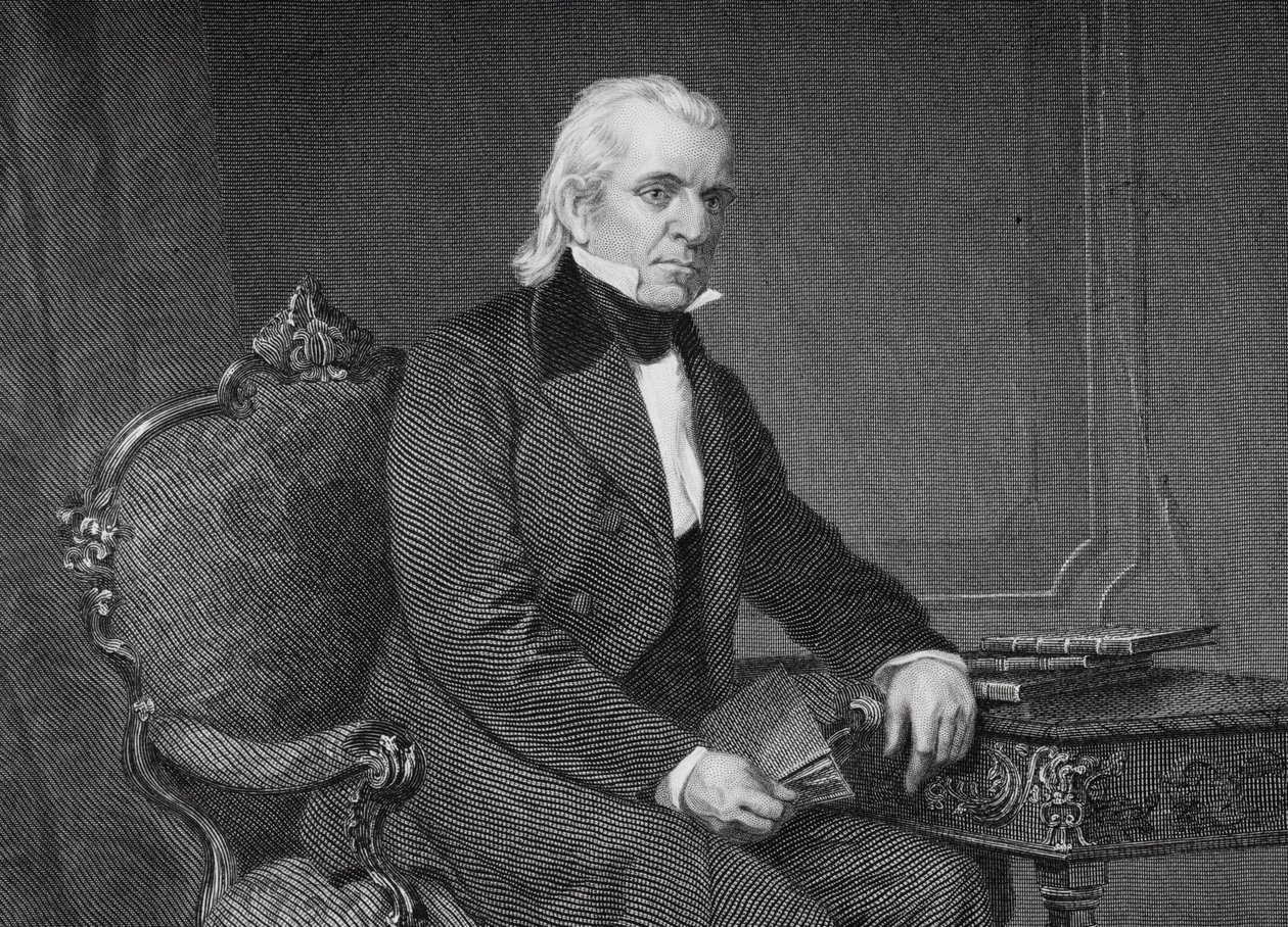 James Knox Polkin (1795-1849) muotokuva (254670:n yksityiskohta) tekijältä Alonzo Chappel