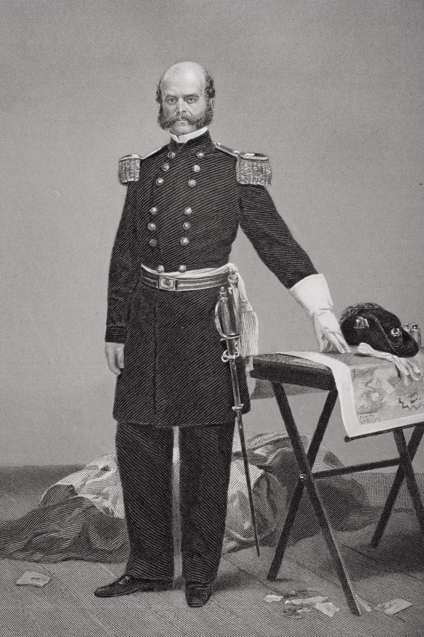 Kenraalimajuri Ambrose Everett Burnsiden (1824-81) muotokuva tekijältä Alonzo Chappel