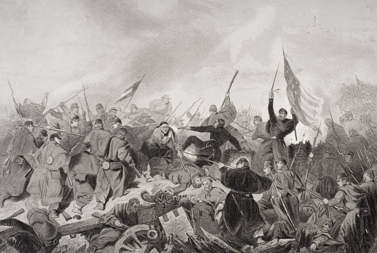 Fort Donelsonin valtaaminen, Dover, Tennessee 1862 tekijältä Alonzo Chappel