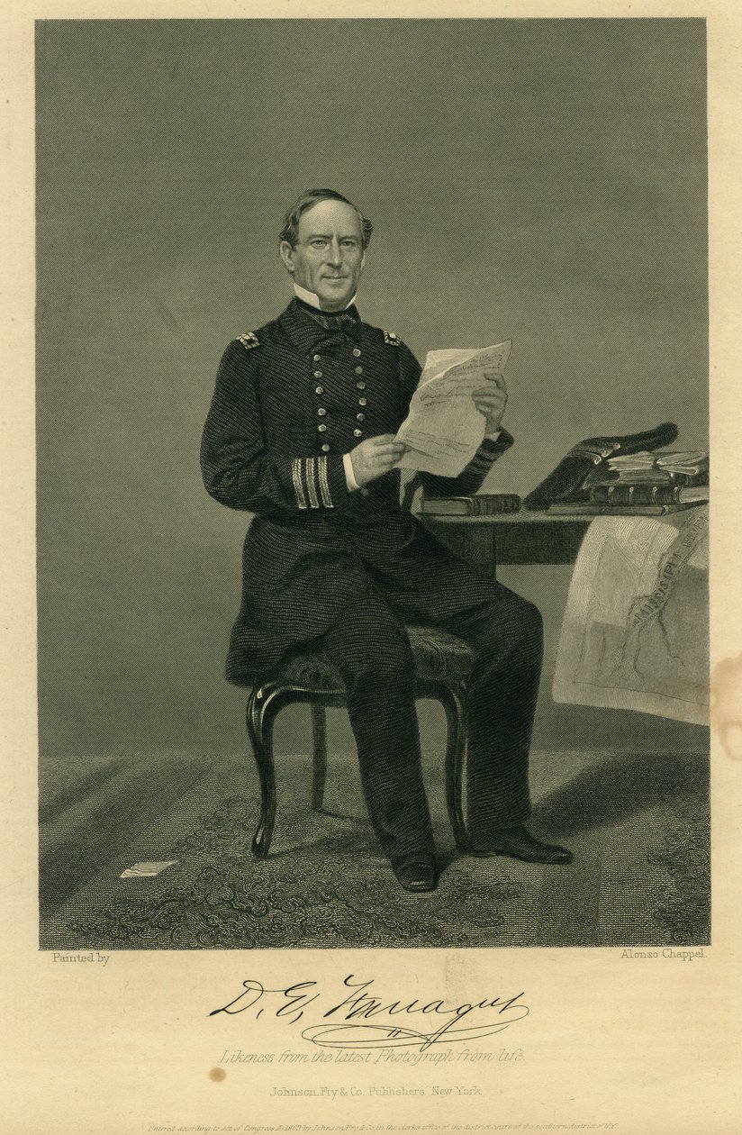 "Adm. David Farragut" (unioni) tekijältä Alonzo Chappel