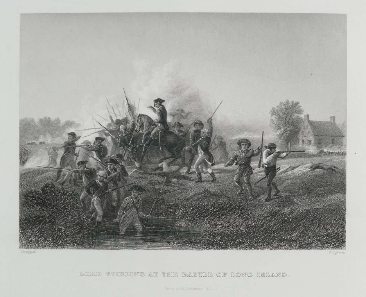 Lordi Stirling Long Islandin taistelussa 1776 tekijältä Alonzo Chappel