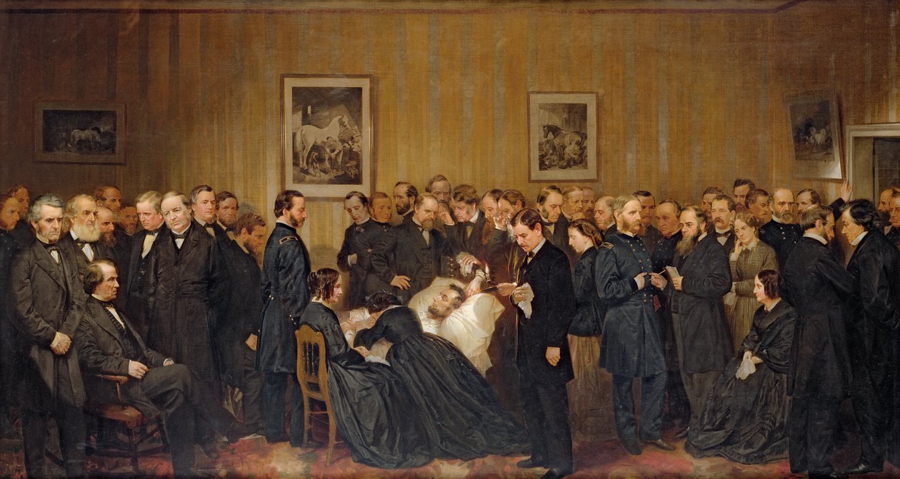 Lincolnin kuolema, 1868 tekijältä Alonzo Chappel