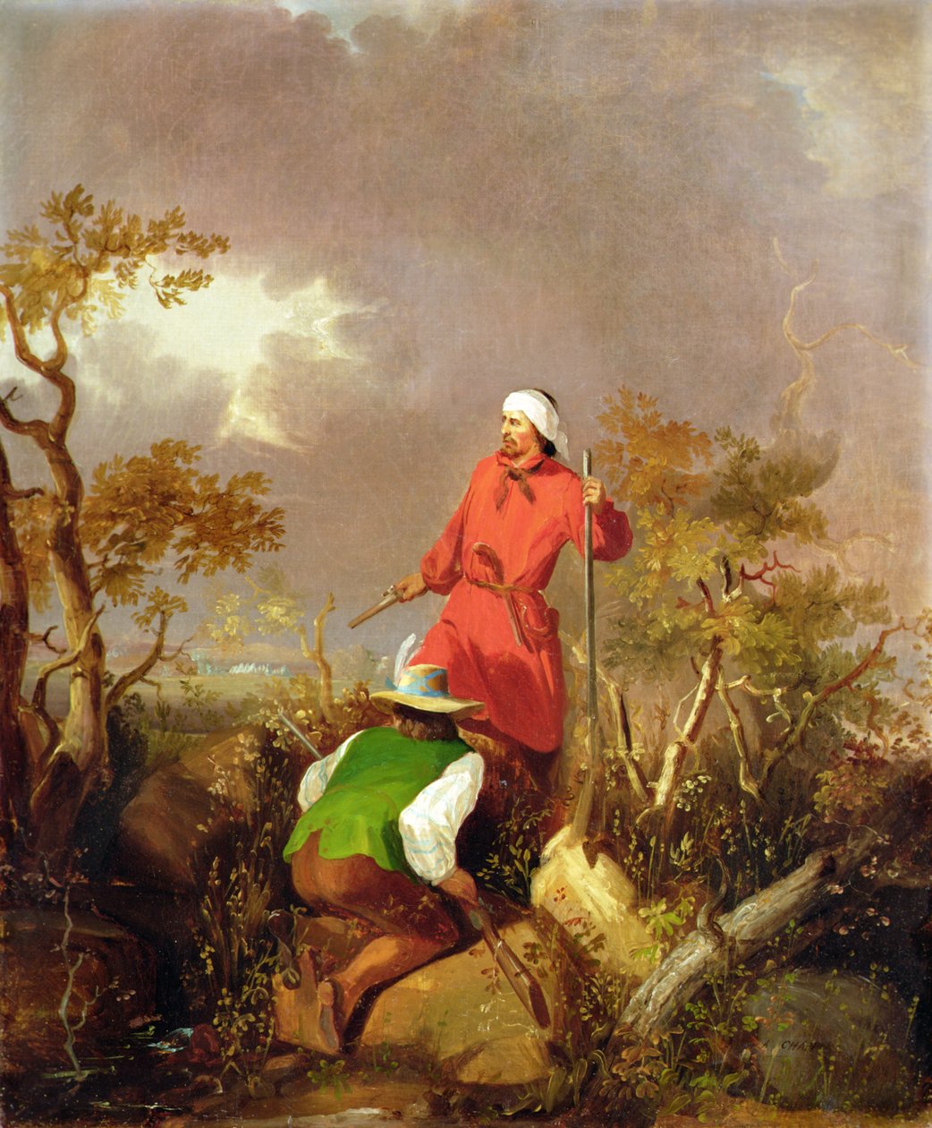 The Frontiersmen (öljy kankaalle) tekijältä Alonzo Chappel